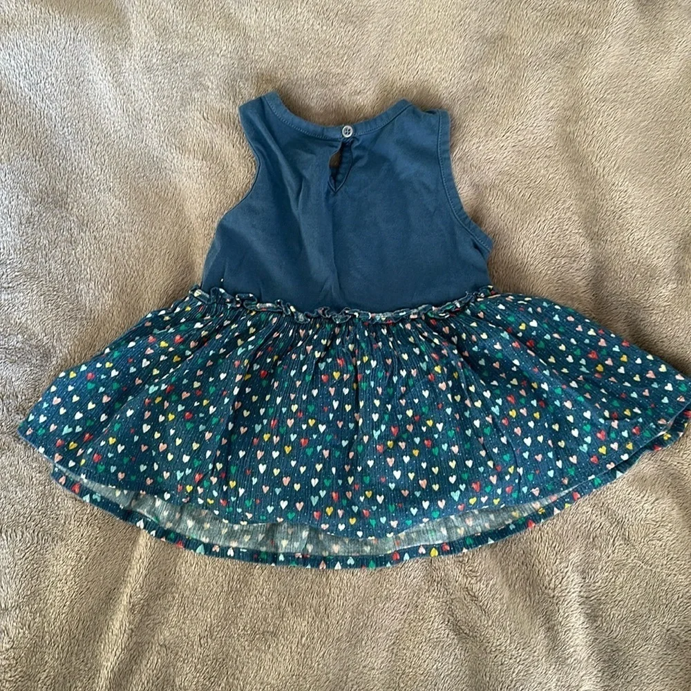 Like New Blue with hearts Gap dress 18m-24